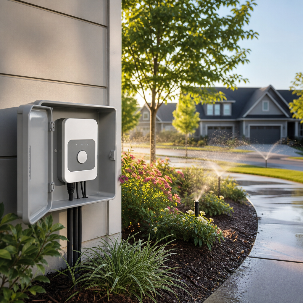 Smart irrigation controller managing a home garden