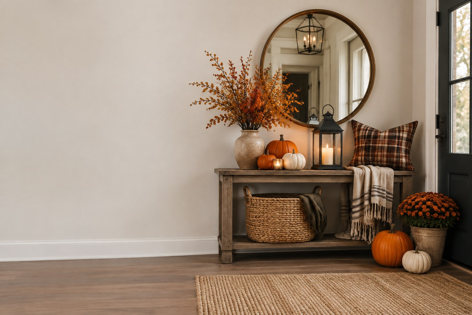 Halloween entryway decorating