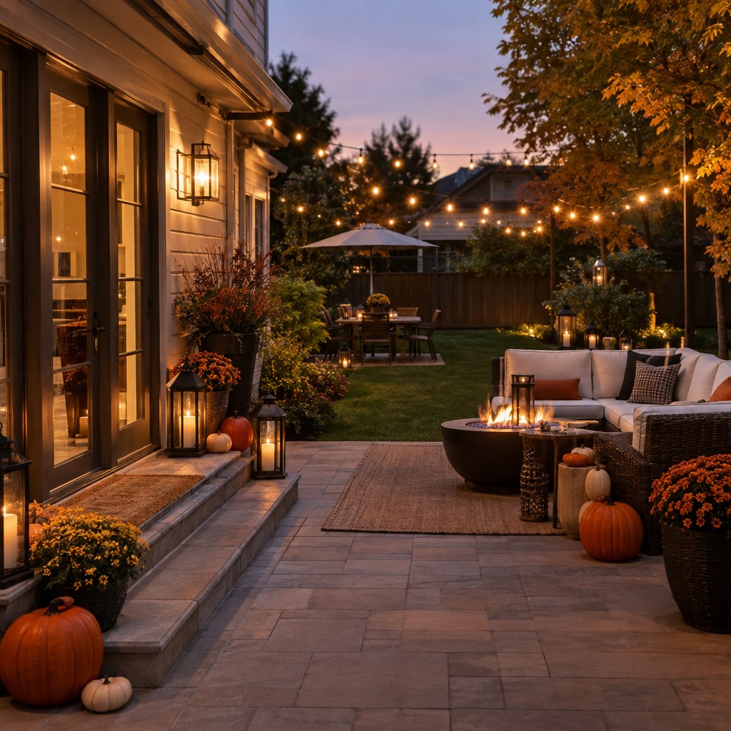 Connect the House and Yard for a Halloween backyard evening party